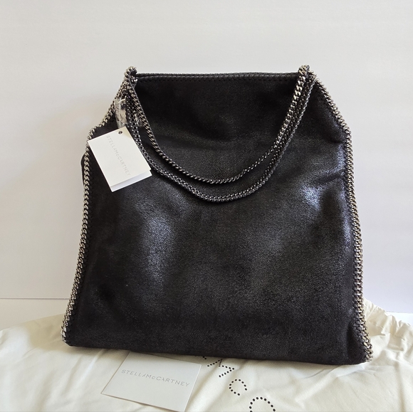 Stella McCartney Handbags - Stella McCartney Shaggy Deer Falabella Large Tote Bag Black